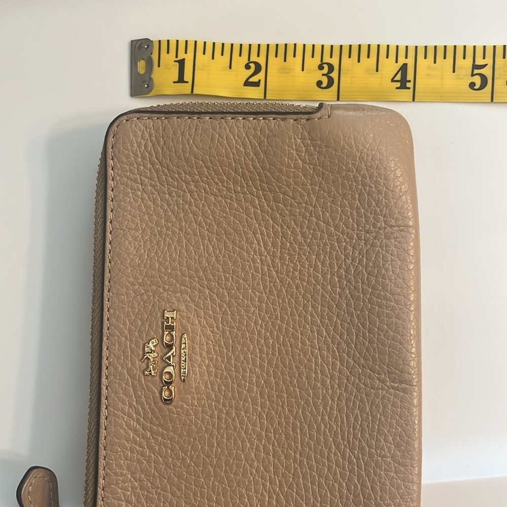 Coach coin purse wristlet wallet cream tan - Picture 7 of 8